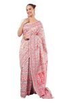 ETHNICMODE Indian Women Banarasi Soft Silk Multicolored Saree (Sari) For Women With Off White Blouse Piece-129