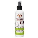 FURMEDIC Anti Tick & Flea Spray 200 ml for Dogs & Cats | Neem & Eucalyptus Powered | Natural Pest Repellent, Alcohol-Free Pet-Safe Formula | Soothing Skin Care, Quick-Dry Non-Sticky Coat Freshener