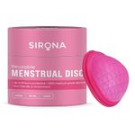 Sirona Reusable Menstrual Cup Disc for Women - Large | Made with 100% Medical Grade Silicone | Odour, Rash & Itch-Free Period | Leak-Proof Protection for 8-10 Hours | Non Toxic & Phthalate Free