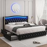 HIFIT Queen Smart LED Platform Bed 