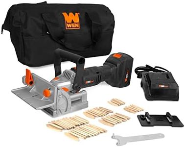 WEN Cordless Plate and Biscuit Joiner Kit with 20V Max 4.0Ah Battery and Charger (20648)