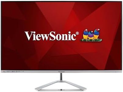 ViewSonic VX3276-MHD-3 32″ IPS Frameless Entertainment Monitor, Full HD 1080p, 75Hz, HDR10, Adaptive Sync, Eye Care, Ultra Slim, Metallic Stand, Tilt Ergo, Dual HDMI DP VGA, Dual Speakers
