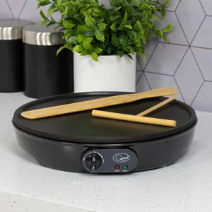 Quest Electric Pancake & Crepe Maker – Extra Large Non-Stick Surface with Utensils