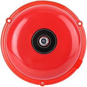Leapiture Fire Alarm Bell Extra Loud Doorbell Chime Alarm Multi Purpose Bell Metal Fire Control Internal Strike Type Electric 100db for Home School Factory Agencies Security(12V-Red)