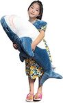 AFYBL 39.4 inch Shark Giant Stuffed Animal Toy, Wildlife, Soft Polyester Fabric, Beautiful Shark Markings, Handcrafted Kids Huggable Pillow for Pretend Play, Travel, Nap Time