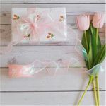 Bits & Bobs | Laser Organza Ribbon 1.5 Inch Wide 10 Yards for Gift wrap Bow DIY Craft Bouquet Wreath Baking Baby Shower Wedding Parties Valentine Christmas Tree Decoration (Pink)