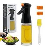 Cooking Oil Sprayer, [Upgraded] Olive Oil Spray Bottle, Kitchen Oil Dispenser Spray, Oil Mister for Air Fryer, BBQ, Salad, Baking, Grilling(with 3 Sprayer Nozzles and Oil Brush)