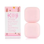 Koji White Kojic Acid & Collagen Soap, Cleansing Bar for Face and Body, Vegan Soap, 80g (2 Bars)