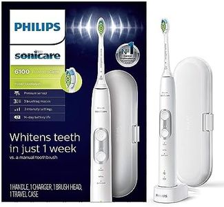 PHILIPS Adult Sonicare Protective Clean 6100 Electric Tooth Brush, Hx6877/21, 1 Pound,White