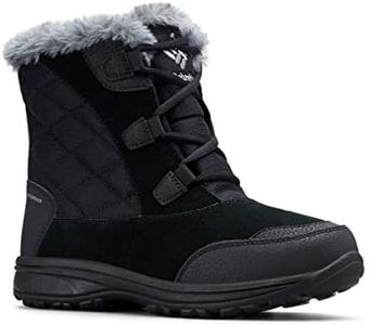 Columbia Women's Ice Maiden Shorty Snow Boot, Black, Columbia Grey, 10