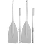 Inflatable Boat Paddles, High Toughness Inflatable Boat Dinghy Canoe Water Marine Sports Aluminium Alloy Boat Oars 2pcs Kayak Paddle 2Pcs Rod Set