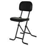 Alera Plus CS612 IL Series Height-Adjustable Folding Stool, Black