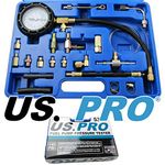 US PRO 20pc Petrol and Diesel Fuel Pump Pressure Tester Meter Kit Set 0 - 145 PSI 5385