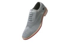 Neeman's The Oxford Knits Sneakers for Mens | Breathable Recycled Knit with PU Tongue Comfortable & Flexible EVA Sole | Steel Grey UK10