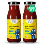 Little Joys Tomato Sauce For Kids | No Refined Sugar, No Added Preservatives, No Chemicals | 100% Vegetarian | Tomato Ketchup With Jaggery | Pack of 2 x 220gm