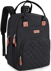 Zaino Mamma Multifunzione Bambino Impermeabile Zaino Fasciatoio Nappy Grande Capacità Borsa Mamma con Ganci per Passeggino,2 Tasche Isolanti Bottiglia (Nero)