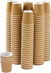 Best House EcoWise Coffee Cups 4 Oz/120 ml Brown Ripple Wall Design, 100% Natural and Recyclable, Eco-Friendly Drinking Cups Great for Hot Coffee, Tea & Cold Drinks (Pack of 100)