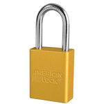 American Lock A1106YLW Padlock Keyed, Aluminum, Yellow