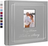 Hiwhy Photo Album 4x6 700 Photos Leather Cover Wedding Photo Albums Extra Large Capacity Picture Book with Beautiful Prints Presents for Wedding Baby Vacation Grey