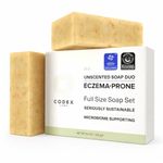 Codex Labs Eczema Soap for Kids & Adults – Unscented 2-Pack | Shea Butter, Olive Oil & Calendula | Microbiome-Supporting & pH-Balanced | Clinically Tested | 8.4 oz Total