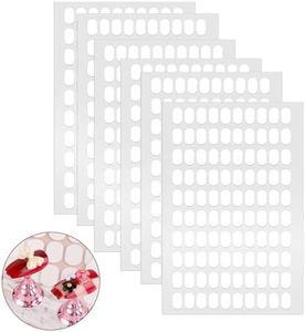 600 Pcs False Tip Double Sided Adhesive Tapes Reusable Adhesive Double Sided Tapes Nail Art Display Tapes Pre-cut Nail Display Strips for Nail Art Holder Nail Display Book