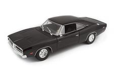 Maisto M31387BK 1969 Dodge Charger Classic Super Car Die cast Model, Black