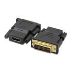 ULTRABYTES HDMI 19 pin Female to DVI (24+5) pin Converter Connector Adapter for HDTV (Pack of 1)