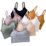 NIRDAMBHAY Padded Bras for Women Combo Full Coverage with Removable Pads Seamless Cotton Bralette Top Women Daily Use Wireless Bra Adjustable Straps White Sports Bras for Women Lightly Padded