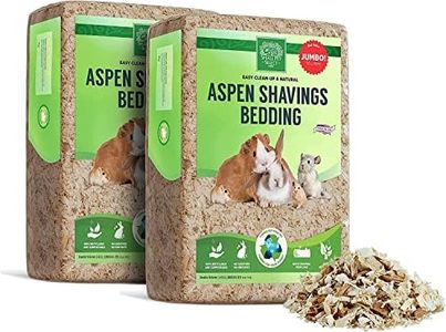 Small Pet Select Premium Natural Aspen Bedding, Animal Bedding for Small Indoor and Outdoor Pets, Made in The USA, Jumbo Size 226 L (2 Pack, 113 L Each)
