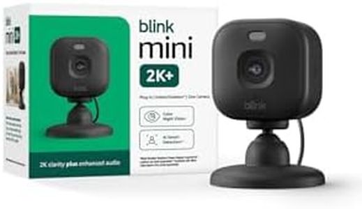 Blink Mini 2K+ (newest model) – Plug-in Home & Pet Security Camera with 2K video resolution, color night vision, enhanced audio, motion detection – 1 camera (Black)