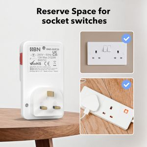 HBN 24-Hour Timer Plug Set – 2-Pack Mechanical Switch Sockets