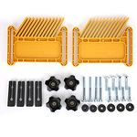 Universal Featherboard Attachment, Dual Stackable Multi-Functional Woodworking Miter Lock System Featherboards, Feather Board for Table Saws Router Band Saws(yellow)