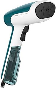 Tefal DT6131G0 Access Steam First Ultra Light Garment Steamer, Rapid Heta up time, 70 ml Water Tank, Suitable for Use on all Varieties of Fabrics, White/Blue
