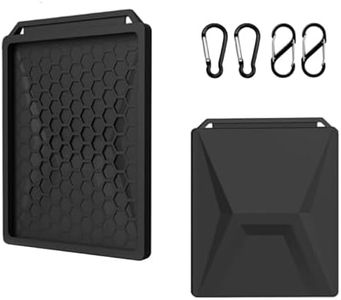 Aiwi Space Starlink Mini Protect Cover - All Purpose Silicone Protective Case for Starlink Mini, with 2 Set Securing Buckles for Travel Backpack, Outdoor, Driving (Front Cover, Black)