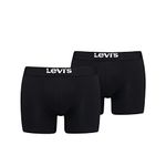 LEVIS Men's Boxer, Black, S (Pack of 2)