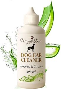 WiggleBoo Dog Ear Cleaner | Aloe Vera & Glycerine | Grooming & Hygiene Solution | Removes Wax, Dirt & Odor | Reduces Itching, Prevents Infections, Soothes Sensitive Ears | Safe for Dogs & Cats (100ml)