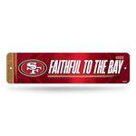 Rico Industries NFL Football San Francisco 49ers Metal Street Sign 4" x 15" Home Décor - Bedroom - Office - Man Cave