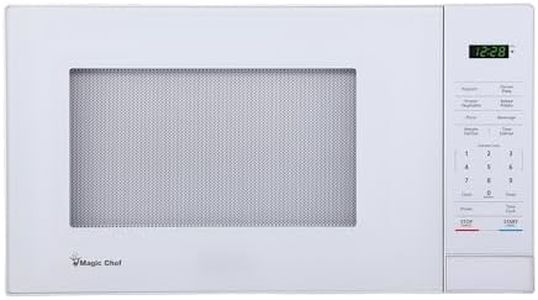 Magic Chef 1000 Watt Compact Small Microwave Oven, White