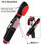 C8-II A99 Golf Practice Range Sunday Stand Pencil Carry Bag (Black/Red)