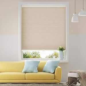 Cellular Blinds Cordless Shades for Windows Single Cell Shade - Provide Privacy and Filters Light - 35 x 64 inch, Ivory Beige(Light Filtering)