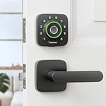 ULTRALOQ U-Bolt Pro WiFi Smart Lock with Handle Set, Smart Locks for Front Door, Fingerprint Keyless Entry Door Lock with Door Sensor, Exterior Door Lock Set, Built-in WiFi Deadbolt, ANSI Grade 1