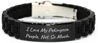 CUCOLUS Pekingese Dog Lovers Unite! Funny Quote Glide lock Clasp Valentine's Day Unique Gift from Friends, Family, or Coworkers to Pekingese Dog Owners