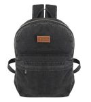 DENIM DOTS Backpack Male/Female/Hiking Backpack/Travel Backpack/School Backpack/College Backpack/Daily Use Backpack, Medium (Black), 28 Liters