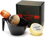 Anbbas Fine Badger Hair Shaving Brush with 100g Shaving Soap Refill and Upgrade Lathering Way-POP Mug A5 Melamine,Foaming Set for Men Wet Shave,Women Girls Hair Removal