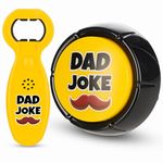 Dad Joke Deluxe Pack: Laugh-Out-Loud Talking Bottle Opener & Button - The Ultimate Gag Gift for Dads Everywhere