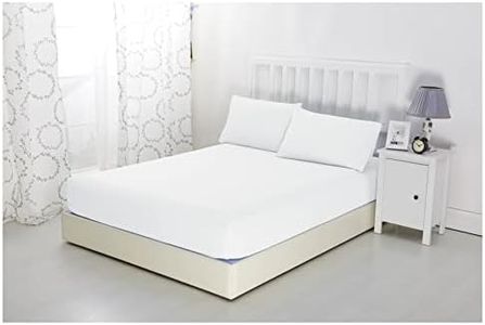 Sonia Moer Super Soft Brushed Microfibre Fitted Sheet - Non Iron Breathable Hypoallergenic Bottom Sheet with Strong Elastic Hem- Double/White