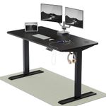Intellidesk Alloy Steel Eco - Electronic Height Adjustable Desk|80Kg Weight Capacity|New Touch Controller with 3 Presets|5-Year Warranty| E1 Grade Low VOC 25mm Table Top (Black+Black, 60 * 24 inches)