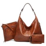 Pahajim tote bag tote bags for women hobo bags for women shoulder bag women's handbag women's Hobo bag bucket wallet leather women's handbag women's bag leather large crossbody bag (brown)