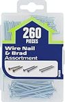 The Hillman Group 591520 Small Wire Nail and Brad Assortment, 260-Pack