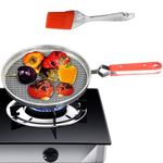 STEAL FOREST phulka Grill pan roti Maker, papad Maker, Grill pan Non Stick, Cooking pan Home Essential Items pulka Grill for Home Gas Stove, Stainless Steel pan Grill tawa, pulka Maker